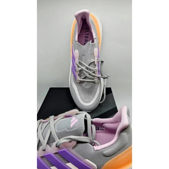 Adidas 11W / 9.5 M Ultraboost Light Running Shoes Grey Violet Orange IE1762 - Picture 5 of 15